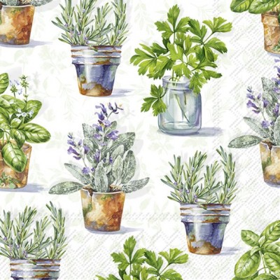 Papírové ubrousky Aromatic herbs - Kliknutím zobrazíte detail obrázku.