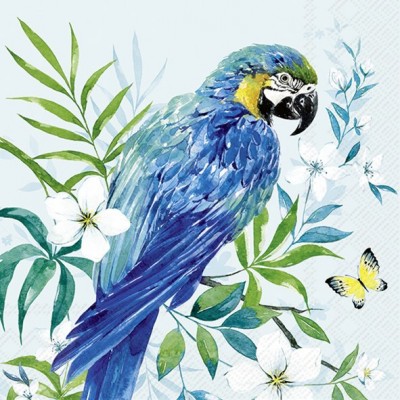Papírové ubrousky Papoušek modrý - Kliknutím zobrazíte detail obrázku.