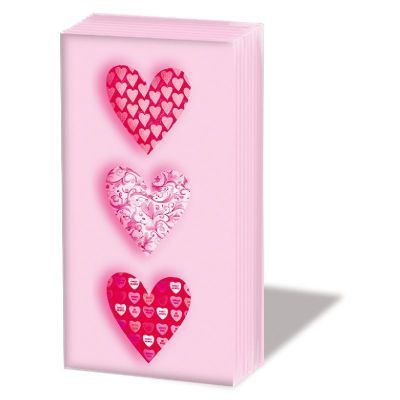 Kapesníčky Srdce růžové - Kliknutím zobrazíte detail obrázku.