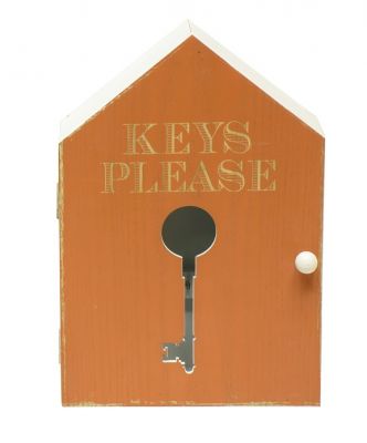 Dřevěná skříňka na klíče Keys Please oranžová - Kliknutím zobrazíte detail obrázku.