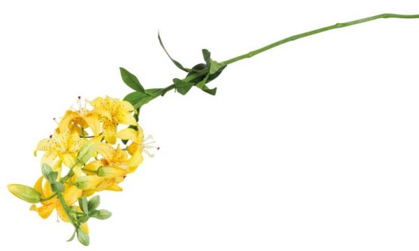 Umělá květina Lilie žlutá  - Kliknutím zobrazíte detail obrázku.