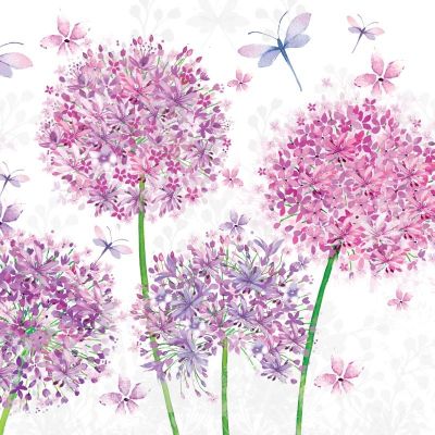 Ubrousky Květy akvarel fialové - Kliknutím zobrazíte detail obrázku.