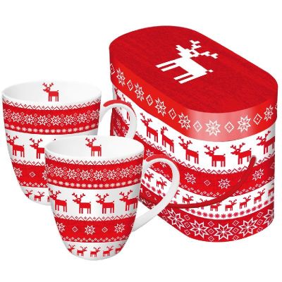 Hrnky v krabičce Kouzelné Vánoce red - Kliknutím zobrazíte detail obrázku.
