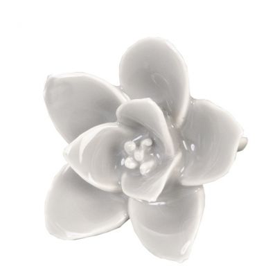 Keramická úchytka Květina šedá 5,5 cm  - Kliknutím zobrazíte detail obrázku.