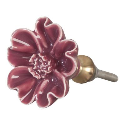Keramická úchytka Květina růžová - Kliknutím zobrazíte detail obrázku.