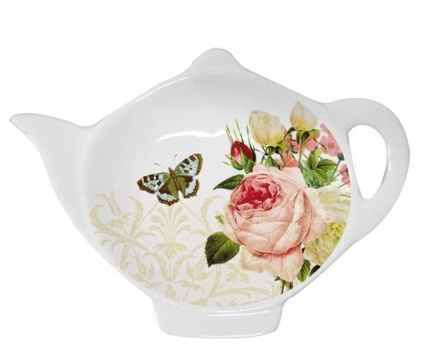 Miska na čajové sáčky Jardin rose - Kliknutím zobrazíte detail obrázku.