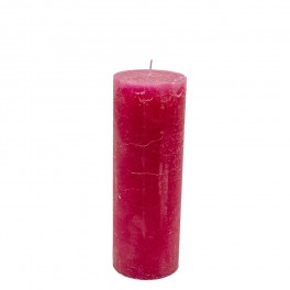 Růžová svíčka 7 x 20 cm