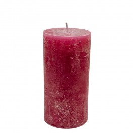 Růžová svíčka 10 x 20 cm