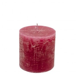 Růžová svíčka 10 x 10 cm
