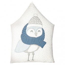 Dětský polštář Owl pale blue 30 x 40 cm