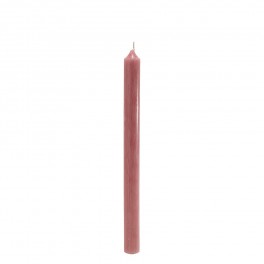 Úzká růžová svíčka Antique 28 cm