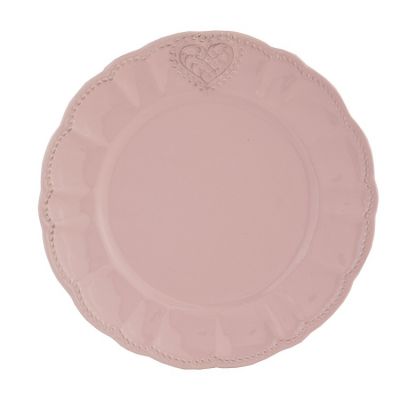 Dezertní talíř růžový Srdce   - Kliknutím zobrazíte detail obrázku.