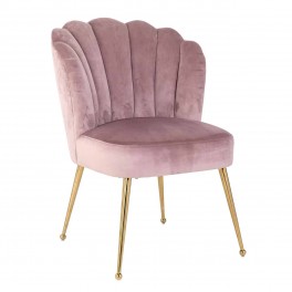 Židle Pippa pink velvet/gold