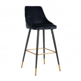 Barová židle Imani black velvet 