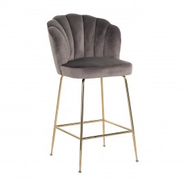 Barová židle Pippa stone velvet / gold