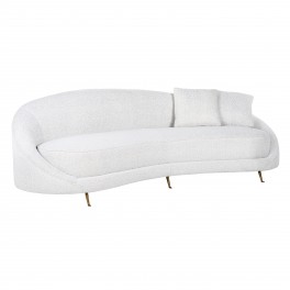 Pohovka Bourbon with 2 pillows white / gold