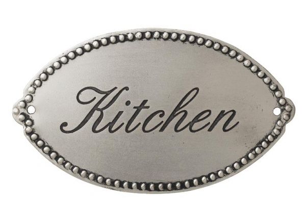 Cedulka na dveře Kuchyně stříbrná  - Kliknutím zobrazíte detail obrázku.
