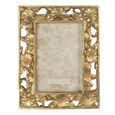 Fotorámeček zlatý s květy 16 x 21 cm - Kliknutím zobrazíte detail obrázku.