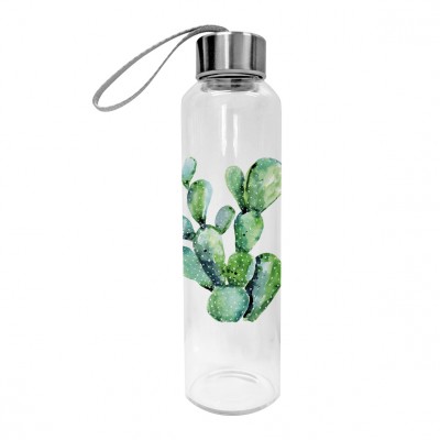 Skleněná láhev Kaktus - Kliknutím zobrazíte detail obrázku.