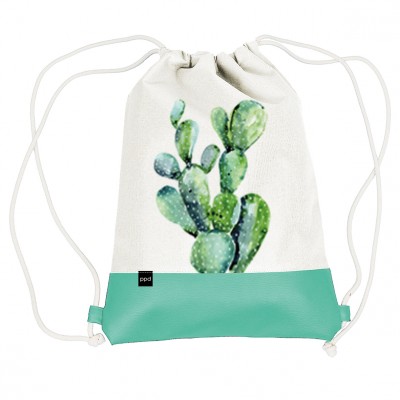 Plátěný batoh Kaktus - Kliknutím zobrazíte detail obrázku.