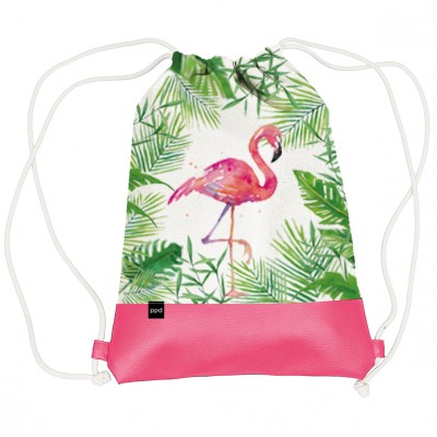Plátěný batoh Tropical Plameňák - Kliknutím zobrazíte detail obrázku.