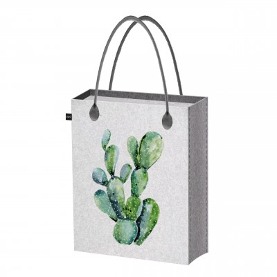 Nákupní plstěná taška Kaktus - Kliknutím zobrazíte detail obrázku.