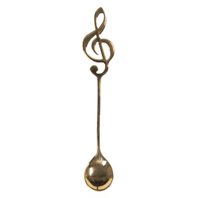 Zlatá lžička s houslovým klíčem - Kliknutím zobrazíte detail obrázku.