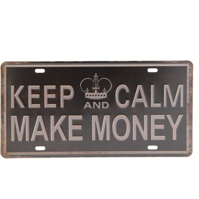 Plechová cedule Keep calm and make money - Kliknutím zobrazíte detail obrázku.