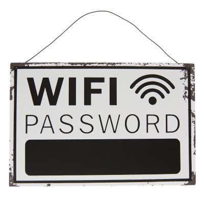 Plechová cedule Wifi heslo - Kliknutím zobrazíte detail obrázku.