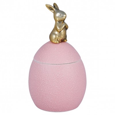 Dóza vajíčko se zajíčkem růžová M - Kliknutím zobrazíte detail obrázku.