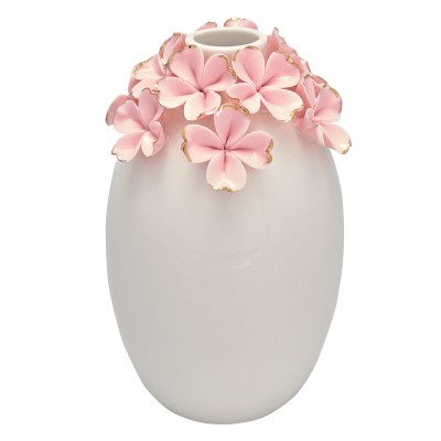 Váza Flower růžové květy velká - Kliknutím zobrazíte detail obrázku.