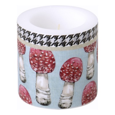 Voskový svícen se svíčkou Country mushrooms - Kliknutím zobrazíte detail obrázku.
