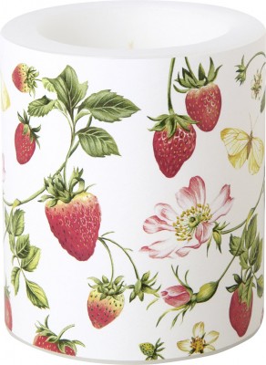 Voskový svícen se svíčkou Sweet strawberry - Kliknutím zobrazíte detail obrázku.