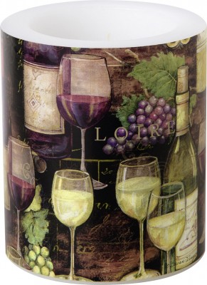 Voskový svícen se svíčkou Regal wine - Kliknutím zobrazíte detail obrázku.