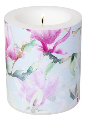 Voskový svícen se svíčkou Magnolia poesie - Kliknutím zobrazíte detail obrázku.