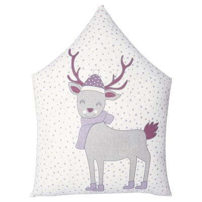 Dětský polštář Deer lavender 30 x 40 cm - Kliknutím zobrazíte detail obrázku.