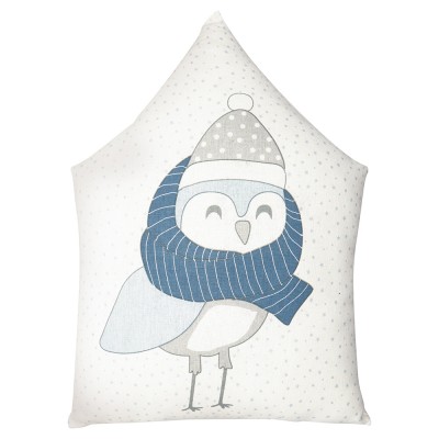 Dětský polštář Owl pale blue 30 x 40 cm - Kliknutím zobrazíte detail obrázku.