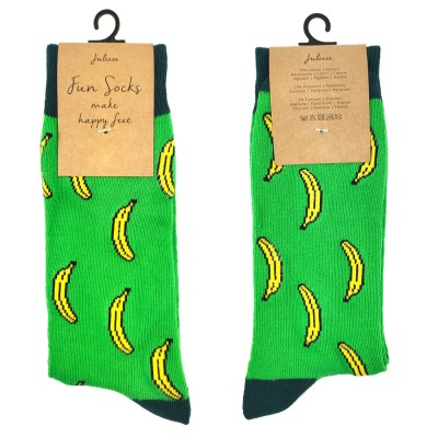 Ponožky zelené s banány 35-38 - Kliknutím zobrazíte detail obrázku.