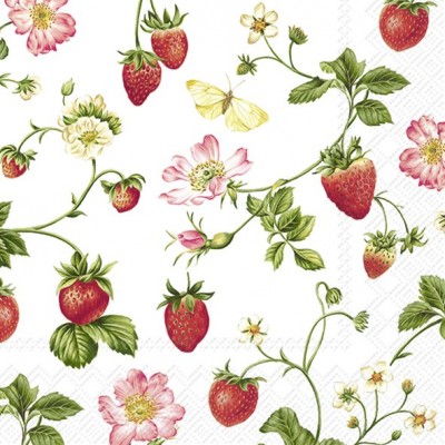 Papírové ubrousky Sweet strawberry - Kliknutím zobrazíte detail obrázku.