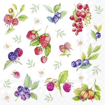 Papírové ubrousky Summer berries - Kliknutím zobrazíte detail obrázku.
