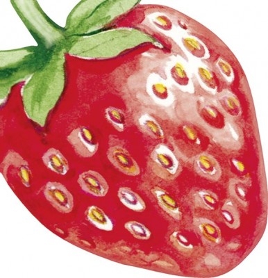 Papírové ubrousky ve tvaru jahody Sweet strawberry - Kliknutím zobrazíte detail obrázku.