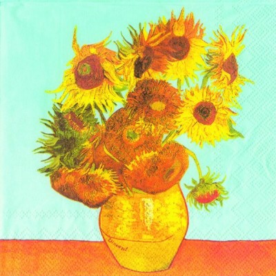 Papírové ubrousky van Gogh - Slunečnice - Kliknutím zobrazíte detail obrázku.