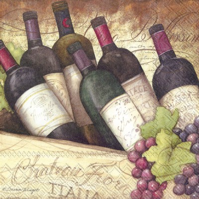 Papírové ubrousky Vino bellisimo - Kliknutím zobrazíte detail obrázku.