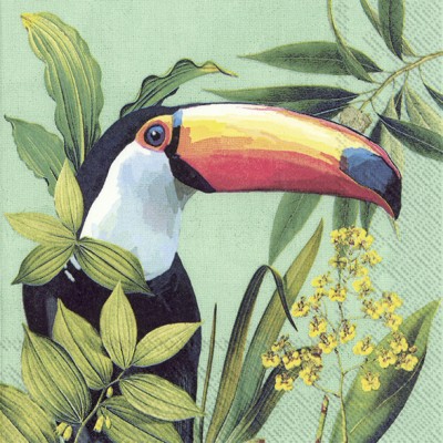 Papírové ubrousky Toucan in paradise - Kliknutím zobrazíte detail obrázku.