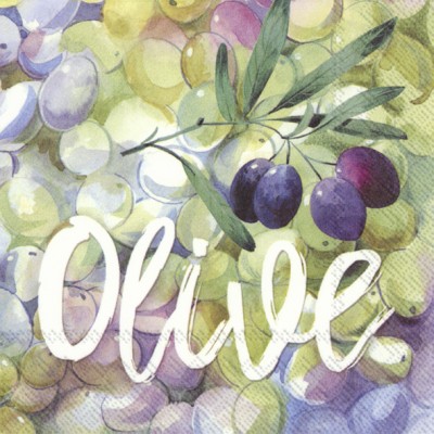 Papírové ubrousky Delicious olives - Kliknutím zobrazíte detail obrázku.