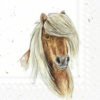 Papírové ubrousky Farmfriends - kůň - Kliknutím zobrazíte detail obrázku.