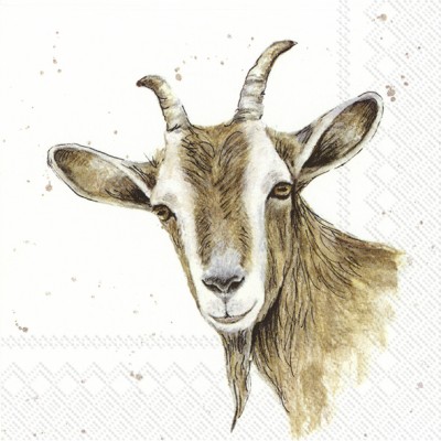 Papírové ubrousky Farmfriends - koza - Kliknutím zobrazíte detail obrázku.