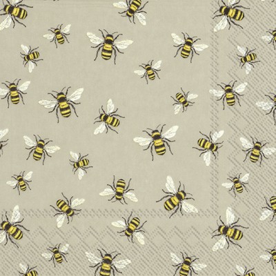 Papírové ubrousky Lovely bees linen - Kliknutím zobrazíte detail obrázku.