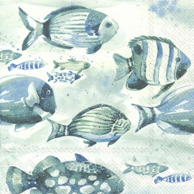 Papírové ubrousky Aquaworld - ryby - Kliknutím zobrazíte detail obrázku.