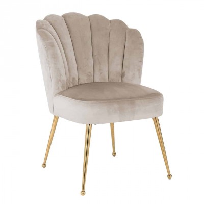Židle Pippa khaki velvet/gold - Kliknutím zobrazíte detail obrázku.
